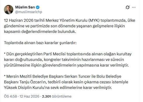 CHP'de Tanju Özcan ve Serkan Tuncer'e ihraç talebi