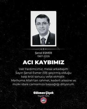 Kayseri Vali Yardımcısı Esmer, hayatını kaybetti