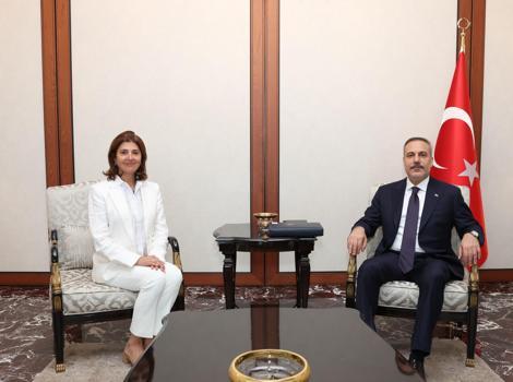 Bakan Fidan, BM Genel Sekreterinin Kıbrıs konusundaki şahsi temsilcisi Holguin'i kabul etti
