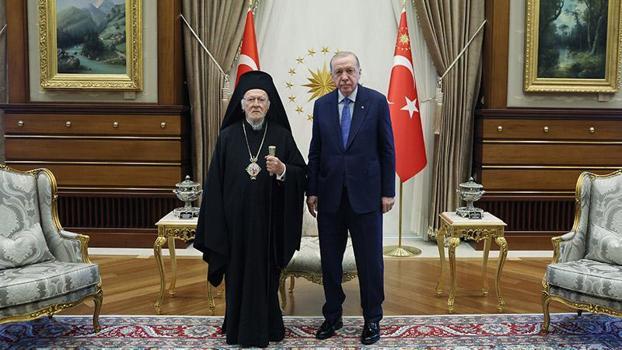 Cumhurbaşkanı Erdoğan, Fener Rum Patriği ile görüştü