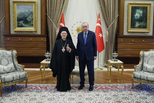 Cumhurbaşkanı Erdoğan, Fener Rum Patriği ile görüştü