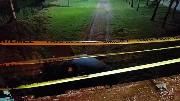 Bursa'da otomobil dere yatağına uçtu: 1 yaralı