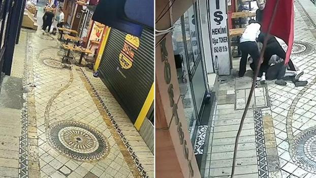 Yoldan geçen mühendisin önünü kesip dövdüler; olay kamerada