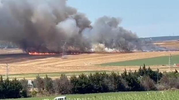 Silivri'de otluk alanda yangın