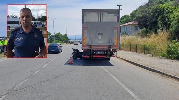 Kamyonla çarpışan motosikletin sürücüsü, emekli komiser yardımcısı öldü