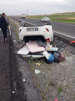 Nevşehir'de otomobil takla atıp devrildi; 4 yaralı