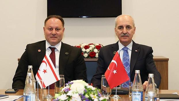 TBMM Başkanı Kurtulmuş, KKTC Cumhuriyet Meclisi Başkanı Öztürkler ile görüştü