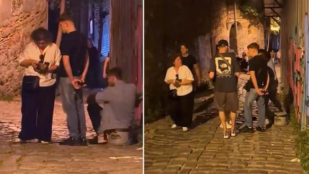 Galata’da 'fırça düşürme' bahanesiyle dolandırmaya çalıştığı kadını Rus turistler kurtardı; şüpheli yakalandı