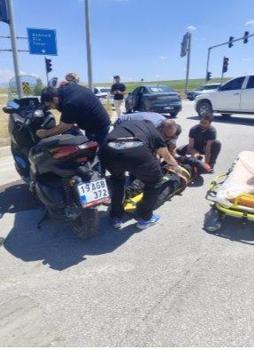 Çorum'da otomobil ile motosiklet çarpıştı: 1 yaralı