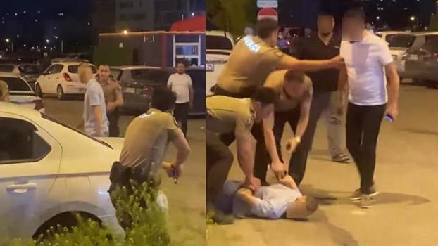 Kesici aletle bekçilere saldıran şüpheli, bacağından vurularak yakalandı