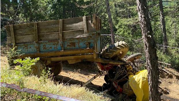 Kütahya’da traktör devrildi: 1 ölü, 1 yaralı