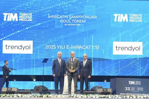 Trendyol'e üçüncü kez e-ihracat birincisi ödülü