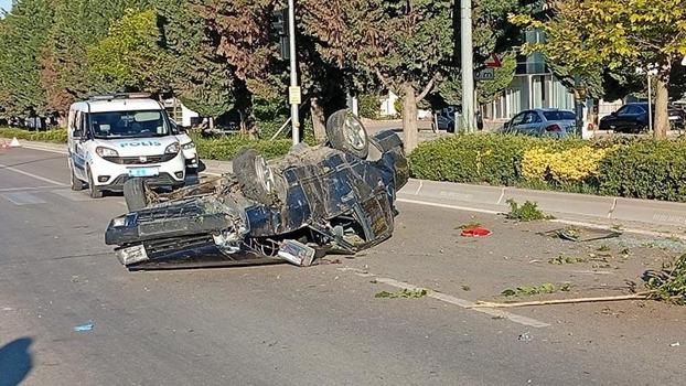 Beypazarı'nda takla atan otomobilin sürücüsü öldü