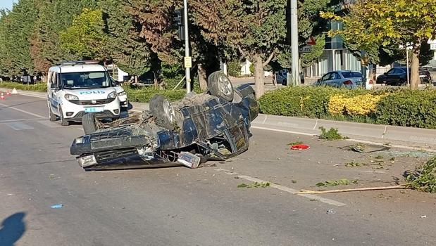 Beypazarı'nda takla atan otomobilin sürücüsü öldü