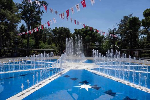 Büyükpark'ın simge havuzu yenilendi