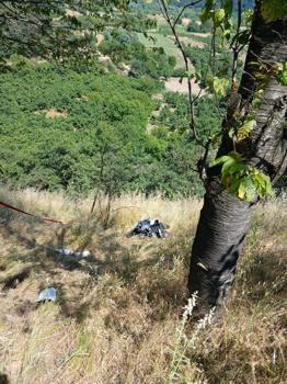 Şarampole devrilen motosikletin sürücüsü hayatını kaybetti