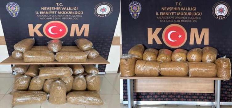 Nevşehir’de son 1 haftada 280 kilo kaçak tütün ele geçirildi