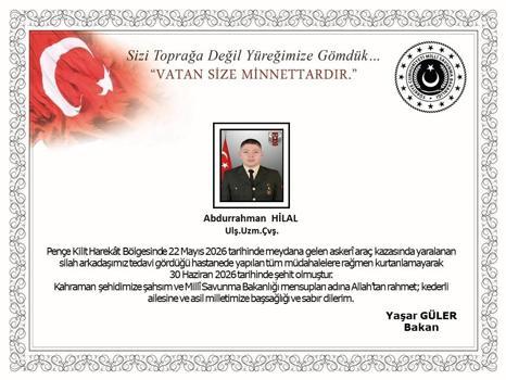 Kazada yaralanan uzman çavuş, tedavi gördüğü hastanede şehit oldu (2)