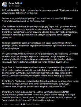 AK Parti'li Çelik: Özgür Özel, 'dış vesayet' arayışına yöneldi