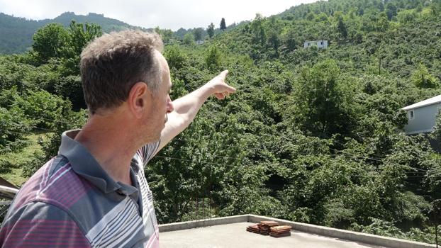 Trabzon’da ağaca çarpıp düşen İHA inceleniyor