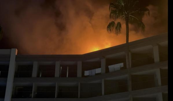 Alanya’da otel çatısında yangın