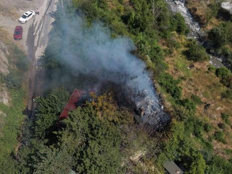 Kır restoranı, yangında kullanılamaz hale geldi