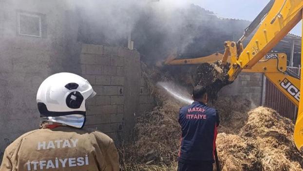 Hatay’da samanlık yangını
