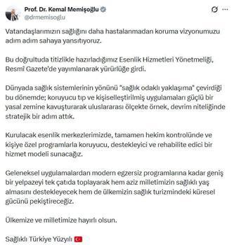 Bakan Memişoğlu'ndan 'esenlik merkezleri' açıklaması