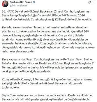 İletişim Başkanı Duran'dan NATO Zirvesi'ne ilişkin açıklama