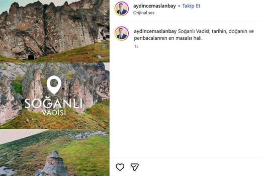 Kapadokya Alan Başkanı Aslanbay'dan Soğanlı Vadisi paylaşımı