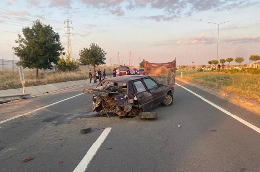 Edirne’de iki otomobil çarpıştı; 1 yaralı