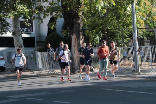 Fransa Cumhurbaşkanı Macron, Seğmenler Parkı'nda koştu