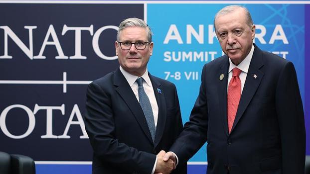 Cumhurbaşkanı Erdoğan, Birleşik Krallık Başbakanı Starmer'i kabul etti