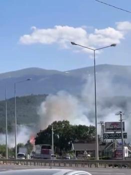 Bursa’da ot yangını; havadan ve karadan müdahale ediliyor