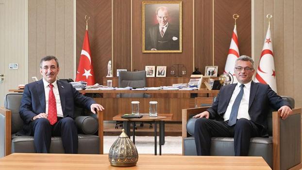 Cumhurbaşkanı Yardımcısı Yılmaz, KKTC Cumhurbaşkanı Erhürman ile görüştü