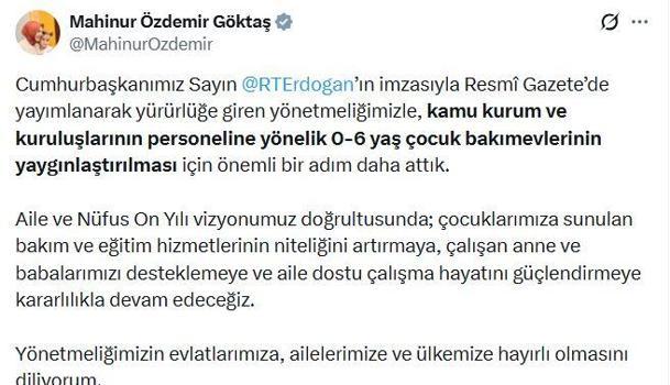 Kamu kurumlarında çocuk bakımevleri yaygınlaştırılacak