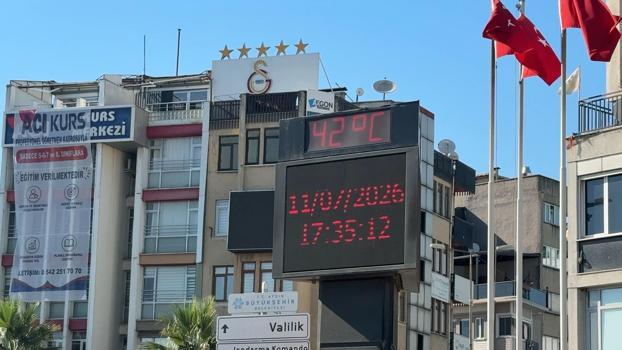 Aydın'da termometreler 42 dereceyi gösterdi