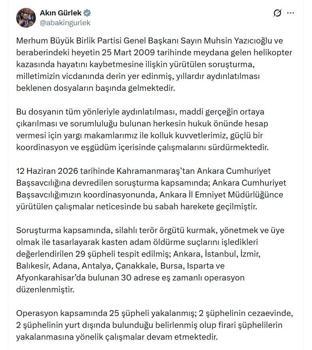 Yazıcıoğlu soruşturmasında 25 gözaltı