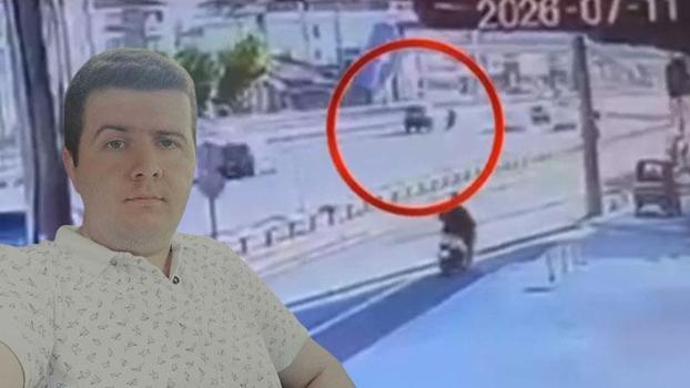 Motosiklet sürücüsünün öldüğü kazanın görüntüleri ortaya çıktı