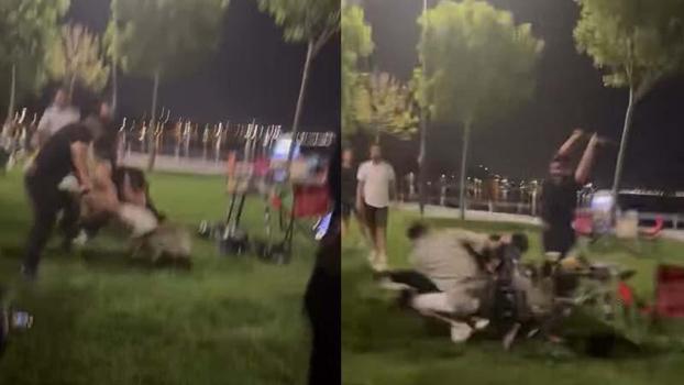 Kadıköy’de sopalı yumruklu kavga kamerada