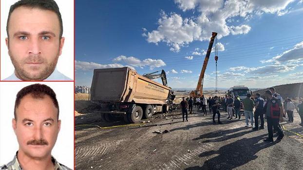 Ankara'da yol çalışmasında iki hafriyat kamyonu çarpıştı: 2 ölü