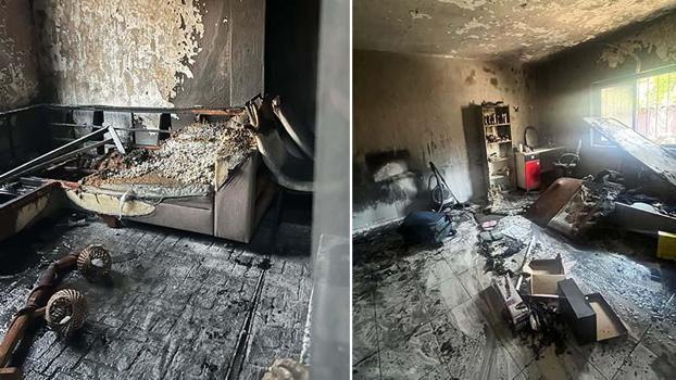 Eski eş evi ateşe verdi; anne ve 2 kızı banyoya sığınarak kurtuldu