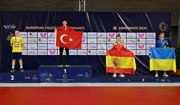 Milli masa tenisçisi Görkem Öçal, Avrupa şampiyonu oldu