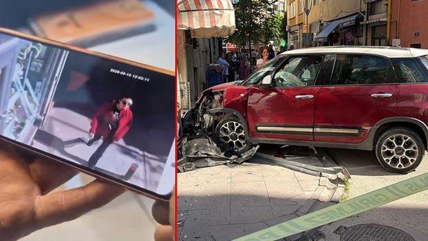 Gökçe’nin, kaldırımda otomobilin çarpması sonucu öldüğü kazanın yeni görüntüleri ortaya çıktı
