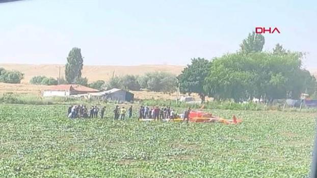 Ankara'da eğitim helikopteri düştü: 2 yaralı