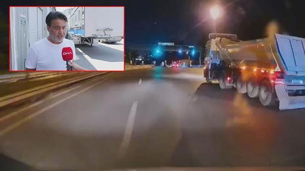 Esenyurt'ta otoyolda 2 hafriyat kamyonu, servis aracını sıkıştırdı: Tanımam etmem, makasa aldılar