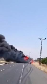 Şırnak’ta yolcu otobüsü yandı