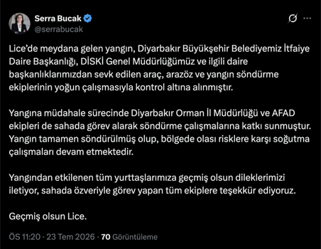Diyarbakır’da örtü yangını; kontrol altına alındı (2)