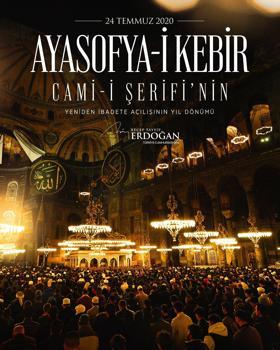 Cumhurbaşkanı Erdoğan’dan Ayasofya paylaşımı
