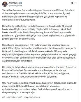 Bakan Gürlek'ten 'Gülistan Doku' soruşturması açıklaması